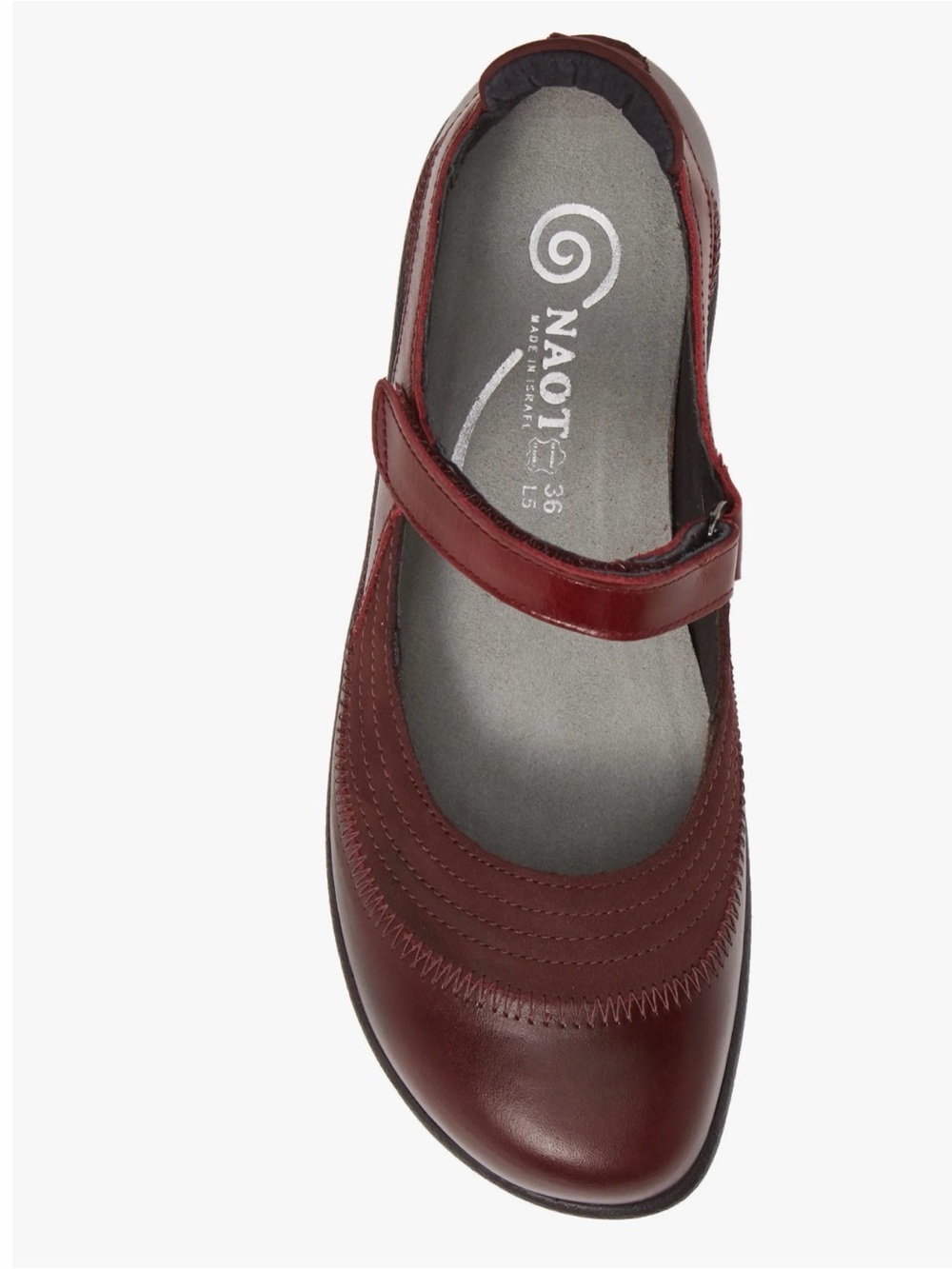 Noat Kire Mary Jane Flat (Women) Violet/ Bordeaux Leather US 8/ 39 EU - Picture 3 of 10